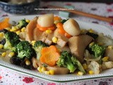 鲍鱼带子杂炒 + 鲍鱼花胶药材汤 + 40岁生日 Abalone Scallop & Vegetable Stir Fry + Abalone & Fish Maw Soup + Big 40th Birthday