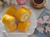 Carrot Mantou(Steamed Bun) + Pandan Mantou + Almond Pudding with Papaya 红萝卜馒头卷 + 香兰馒头卷 + 杏仁木瓜布丁