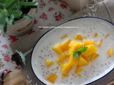 芒果椰汁西米露 Chilled Mango Coconut Sago Dessert