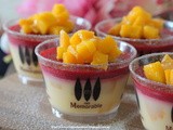 芒果布丁+ 覆盆子果冻 Mango Pudding with Raspberry Jelly + PappaRich, Sydney