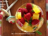 Orange Jellies with Raspberry Salad + 1st Blog Anniversary! 鲜橙啫喱 + 蔓越莓沙律 + 博客一周年纪念