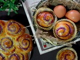紫薯面包卷(汤种法) Potato Bread Rolls with Purple Sweet Potato Filling (Tangzhong Method)
