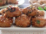 Teriyaki Chicken Meat Balls + Luo Han Guo Tea 简易日式照烧鸡球 + 罗汉果水