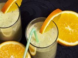 Groene smoothie met lijnzaad, havermout en fruit