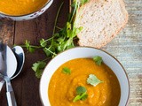 Curried squash, lentil & coconut soup