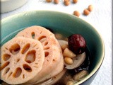 Lotus Root Soup with Peanuts & Red Dates