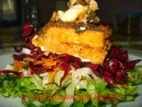 Cheesy Salmon Casserole with Salad