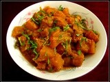 Lal Bhoplyachi Bhaji / Red Pumpkin Curry