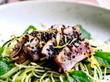 Zucchini noodles with tuna