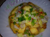 Fried fish fillet with pineapples
