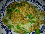 Spicy Angel Hair Pasta with Minced Meat Sauce