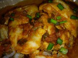 Steamed chicken with shrimp paste