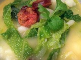 Chorizo and cabbage soup