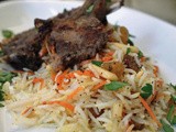 Pakistani Style Grilled Mutton Chops with Saffron Rice