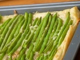Savory Tart with Green Beans, Cheddar, and Parmesan