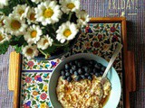 Breakfast Oats with Maple Syrup & Blueberries