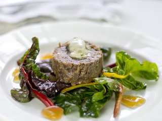 Oxtail Salad with Raw Oyster and Consommé Jelly