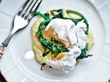 Poached Egg, Polenta Porridge & Wilted Greens