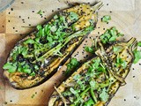 Roast Aubergine with Miso Dressing