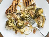 Slow Cooked Broccoli, Caramelised Onion Purée, Sultanas & Almonds