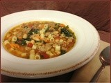 {Slow Cooker} Sausage and Bean Soup with Pasta & Kale