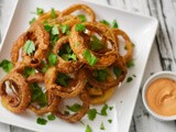 Beer Battered Onion Rings with Smoked Paprika Aioli
