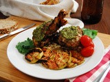 Cilantro Pesto Grilled Chicken with Tomatillos