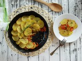 Skillet Potato Bake with Tomatoes