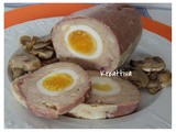 Polpettone di pollo con uova sode cotto in pellicola
