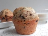 Olive Oil Muffins with Ghirardelli Dark Chocolate Chips and Almonds