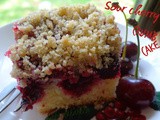 Sipki kolač s višnjama :: Sour cherry crumb cake