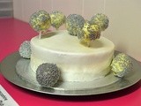 Luscious Lemon Glitter ball cake for Strictly come baking