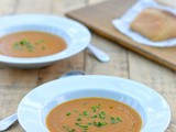 Maple syrup roasted carrot and ginger soup
