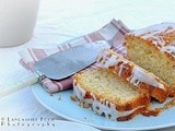 Orange yogurt loaf with orange glace icing for Alphabakes