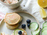 Buckwheat Pancakes with Smoked Salmon and Cottage Cheese