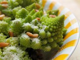 Fractal Fun! The Christmas Tree Vegetable ~ Romanesco with Parmesan Cheese and Pine Nuts
