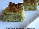 Focaccia alle zucchine, pancetta ed Emmenthal