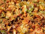 Brussels sprouts with chorizo and cilantro