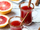 Hot spiced blood orange cocktail