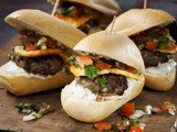 Lamb kofta mini burgers with haloumi recipe