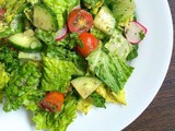 Middle Eastern Salad with Lemon, Mint and Garlic (Syrian Salad) Recipe