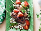 Persian-style kebabs with rice and lentil pilaf recipe