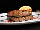 Skewered house-made Lebanese style lamb sausages with Turkish chilli flakes recipe