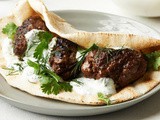Spiced Middle Eastern Lamb Patties with Pita and Yogurt Recipe