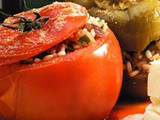 Tomatoes stuffed with rice and raisins recipe