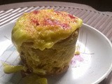 Beet Semolina Cupcakes with frosting