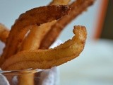 Eggless churros recipe  with chocolate dip