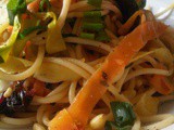 Spaghetti Primavera with Pine Nuts & Sumac