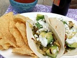 Potato Poblano Tacos with Avocado and Cilantro Lime Yogurt