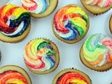 Rainbow Birthday Cupcakes